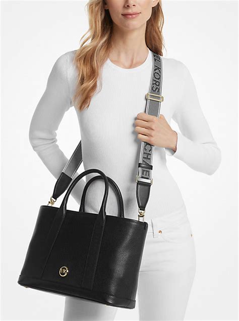 michael kors luisa medium satchel|Michael Kors opened satchel purse.